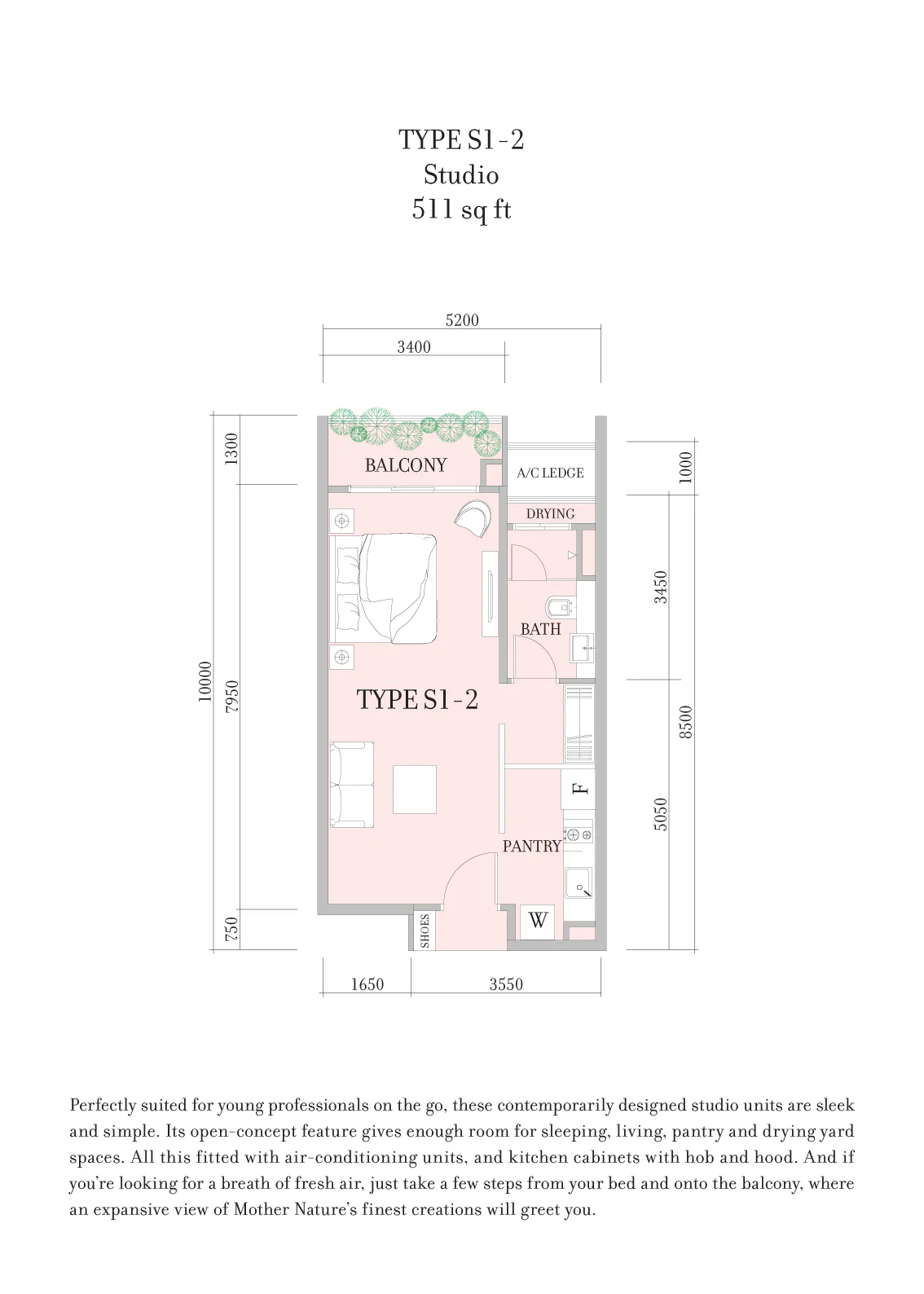 Teega Suites Floor Plan Type S1-2