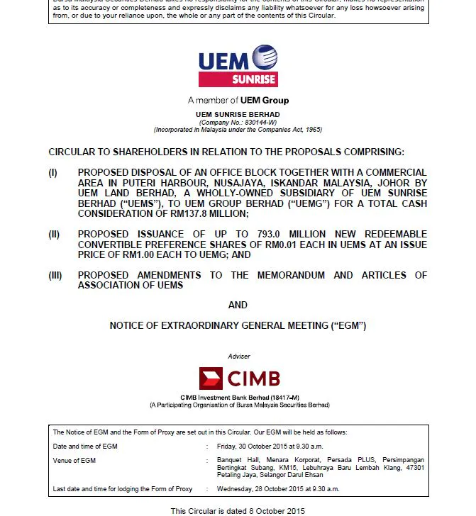 Corporate Reports Publications Download Uem Sunrise