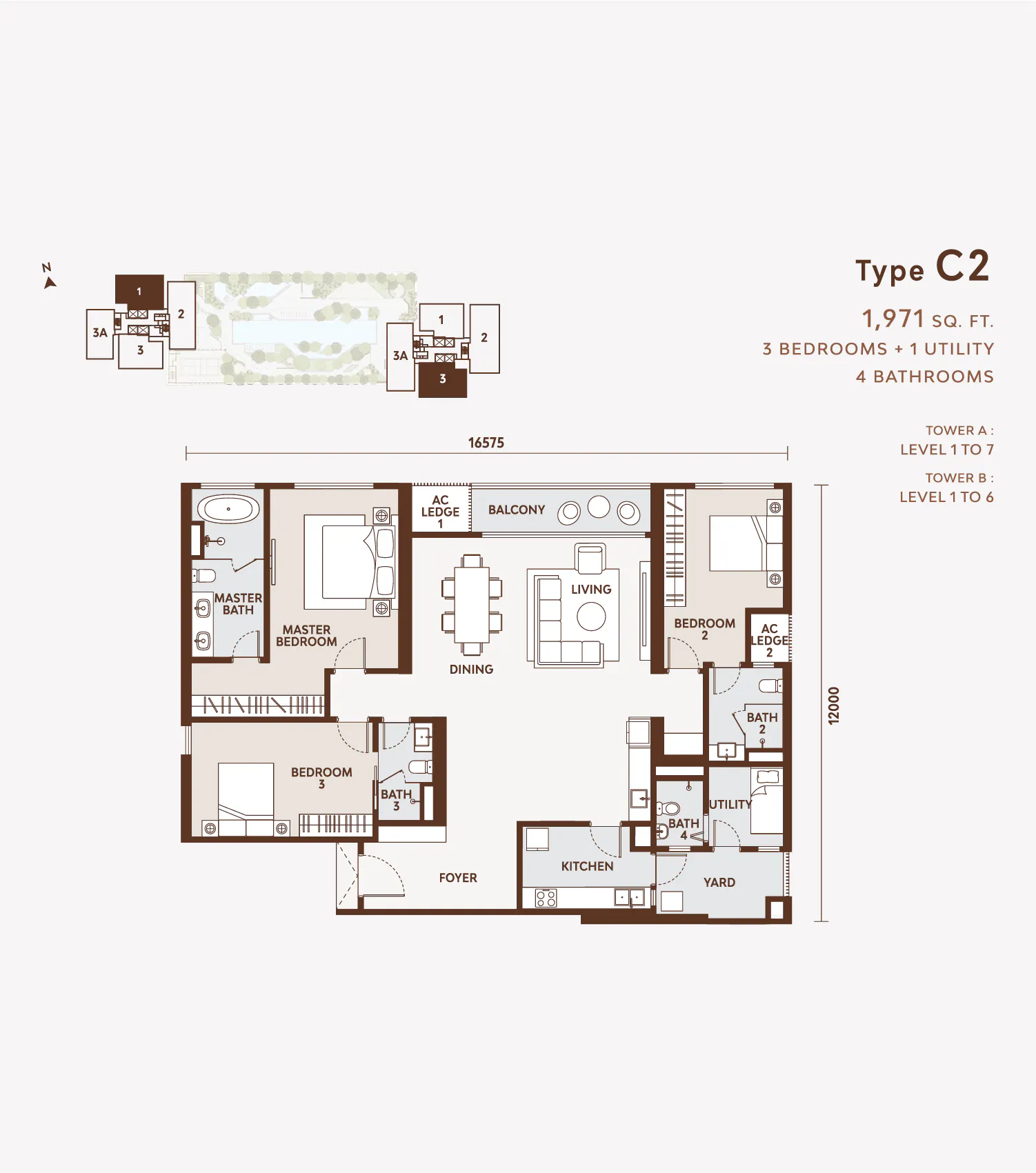 Allevia Type D floor plan in Mont Kiara, Kuala Lumpur