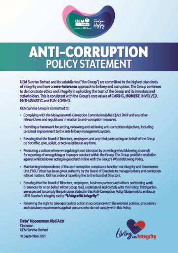 Anti-Corruption Policy Statement