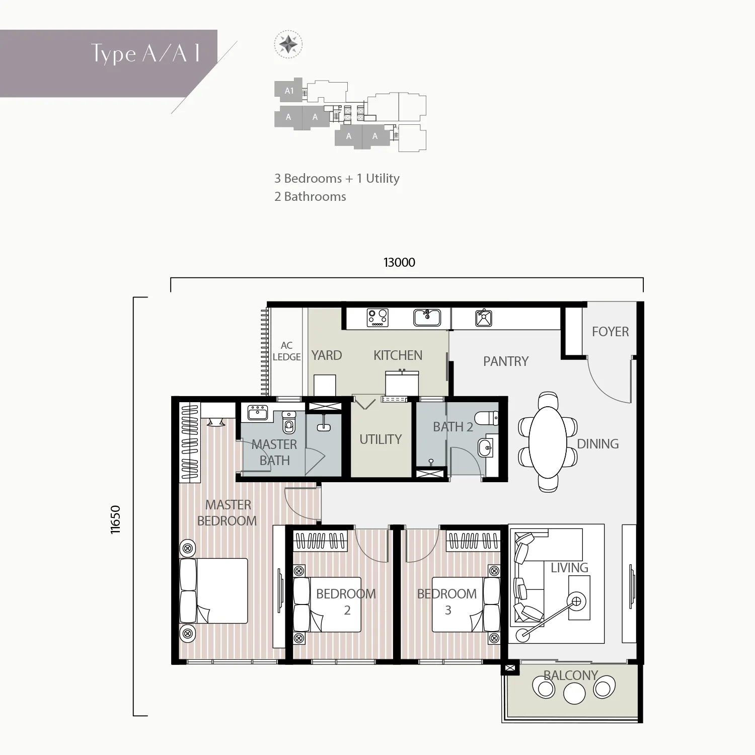 Astrea High-Rise Residentials  Floor Plans Type A/A1